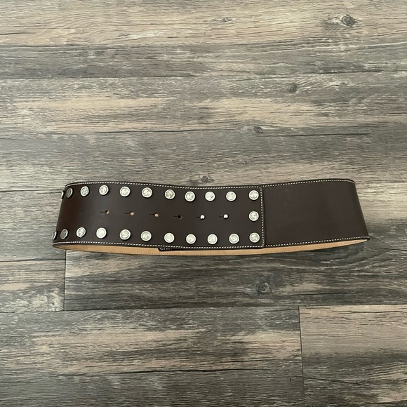 Albatros Genuine Leather Studded Corset Waist Belt - Picture 1 of 5